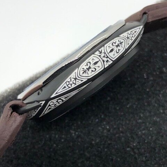 Vintage Military Custom Carved 47mm Blue Dial Mechanical Sterile Watch Brand New - Picture 8 of 9